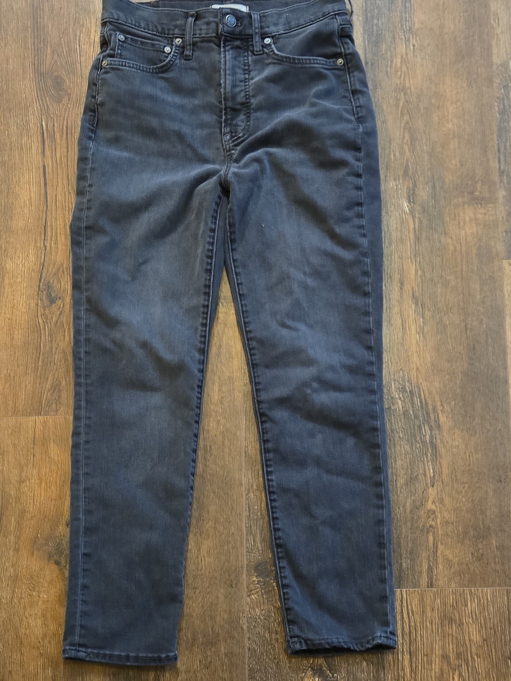Madewell Gray Washed Denim Jeans